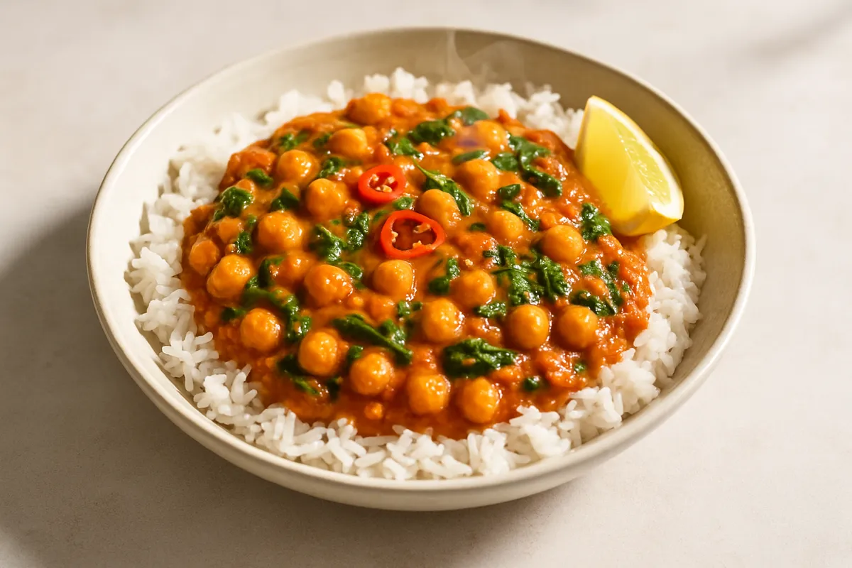 West African Chickpea & Peanut Stew with Rice