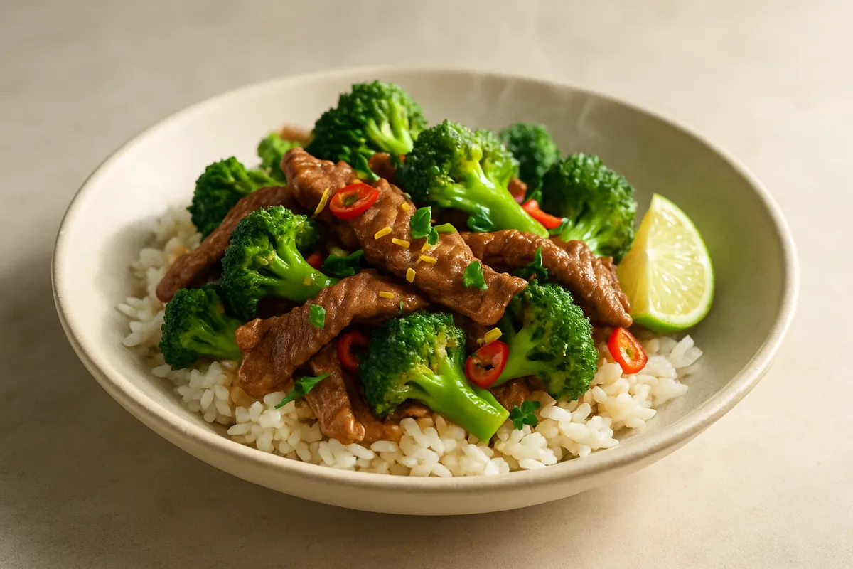 Ginger Beef & Broccoli Rice Bowl