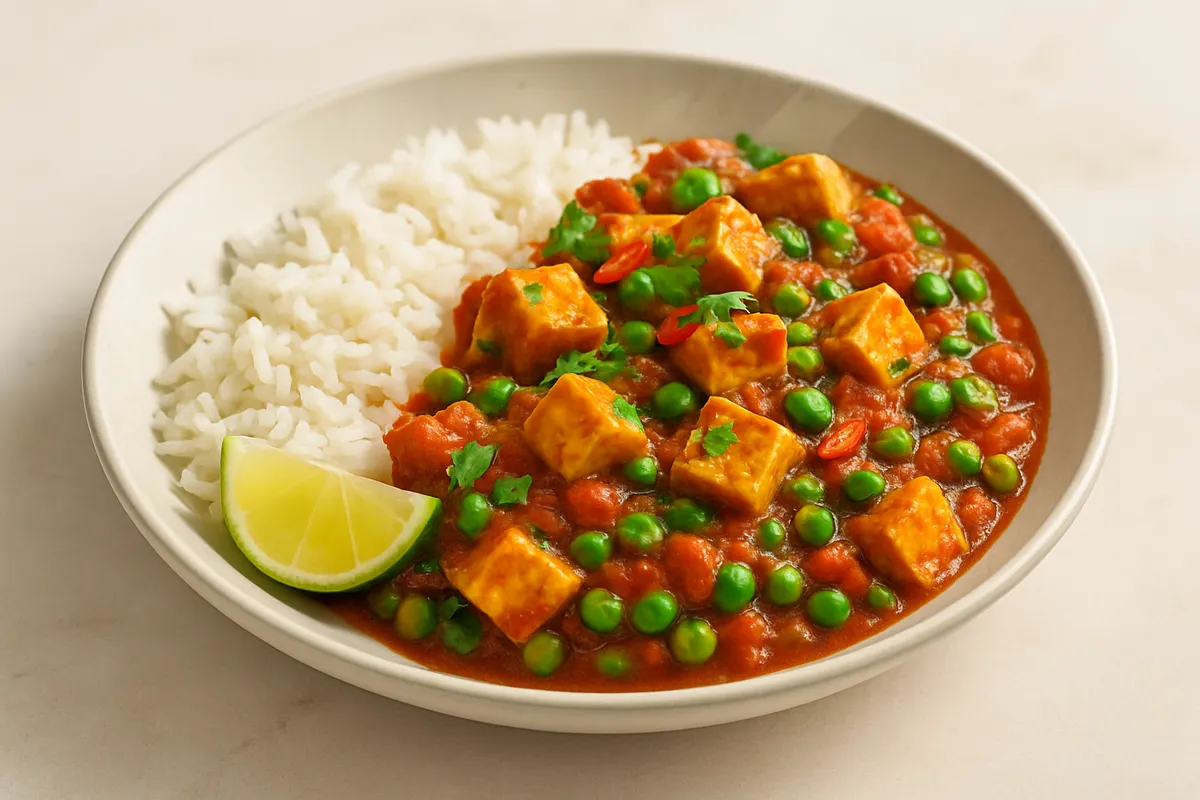 Tofu & Pea Masala with Rice
