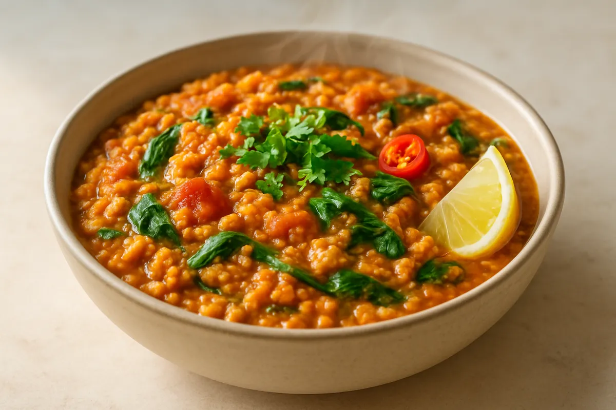 Cumin Lentil, Tomato & Spinach Comfort Lunch Pot