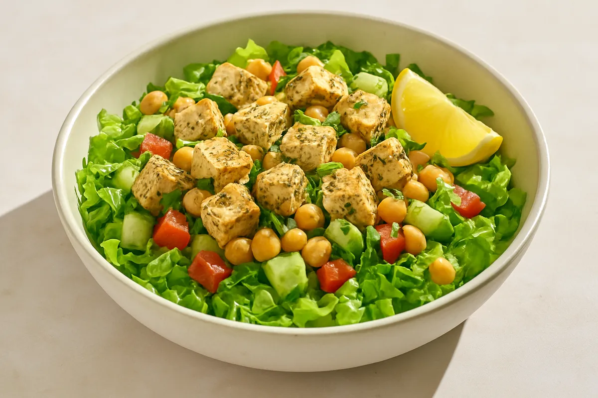 Tofu, Chickpea & Romaine Power Bowl